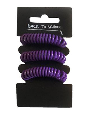 Hair Coils 3pk - Purple
